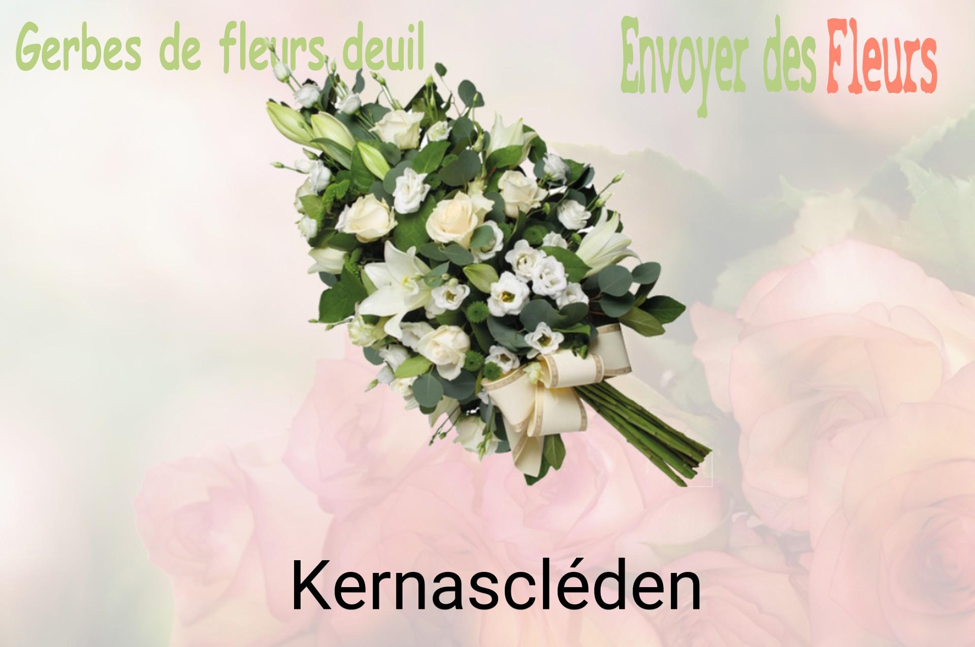 Gerbe de fleurs de deuil livrée à Kernascléden